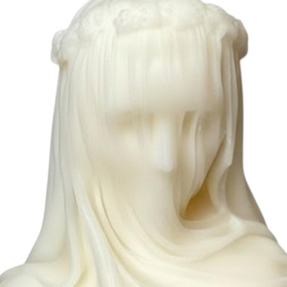 6" Ivory Vanilla Scented Dimensional Lady Candle Novelty Novelty. Candle isolated on a plain white background, showing its ivory color.