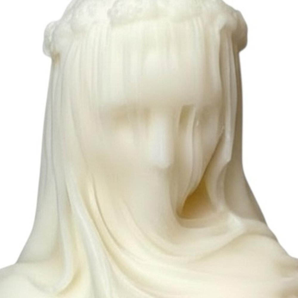 6" Ivory Vanilla Scented Dimensional Lady Candle Novelty Novelty. Candle isolated on a plain white background, showing its ivory color.