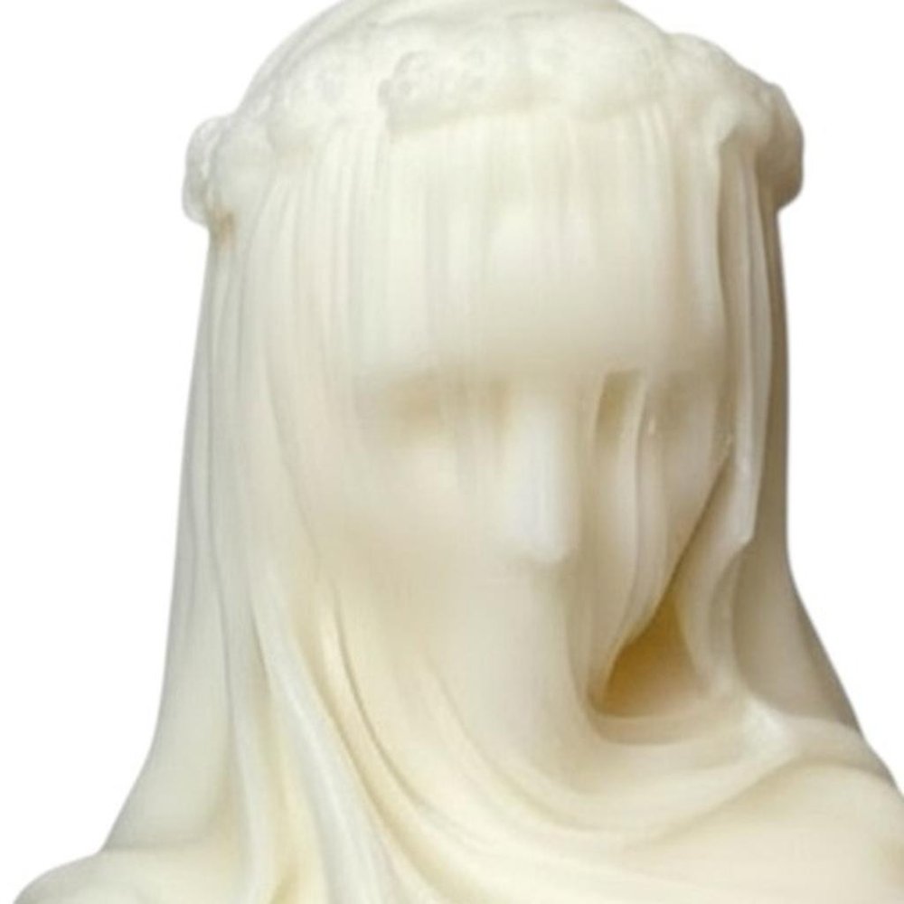 6" Ivory Unscented Dimensional Lady Candle Novelty Novelty. Candle isolated on a plain white background, in a ivory finish.