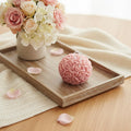 3" Pink Unscented Dimensional Blossom Candle Round Novelty