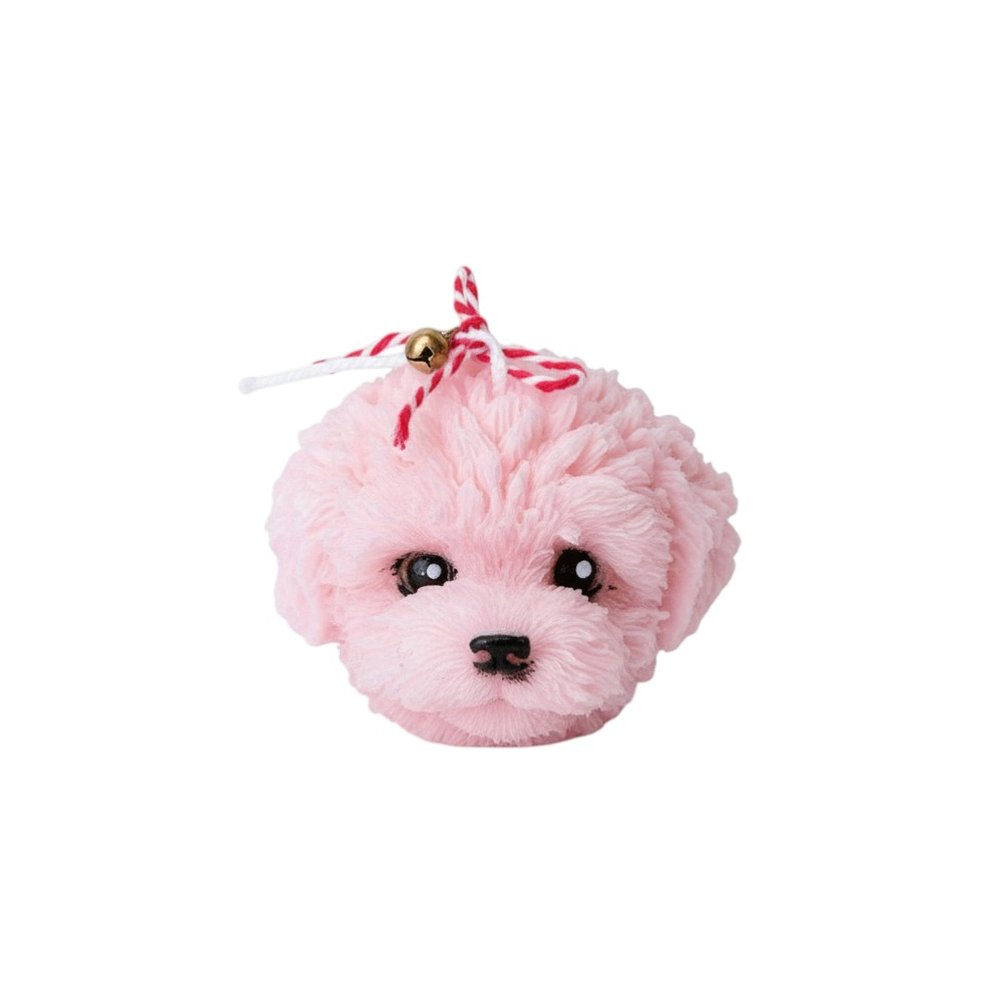 2" Pink Rose Petals Scented Dimensional Dog Candle Novelty Novelty