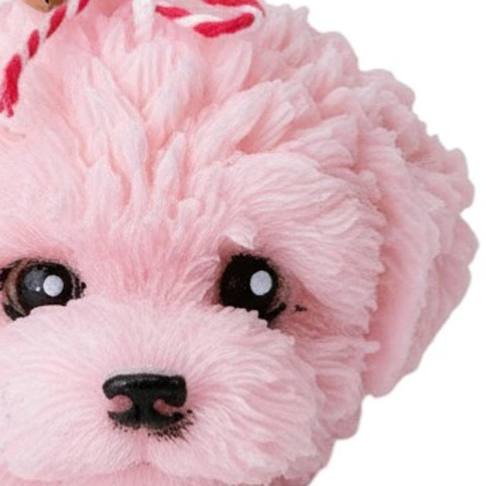 2" Pink Rose Petals Scented Dimensional Dog Candle Novelty Novelty