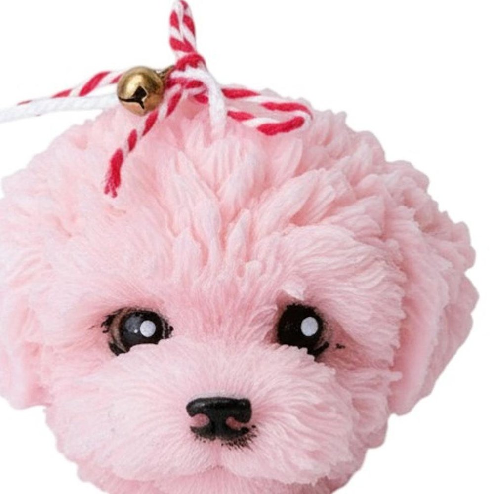2" Pink Rose Petals Scented Dimensional Dog Candle Novelty Novelty