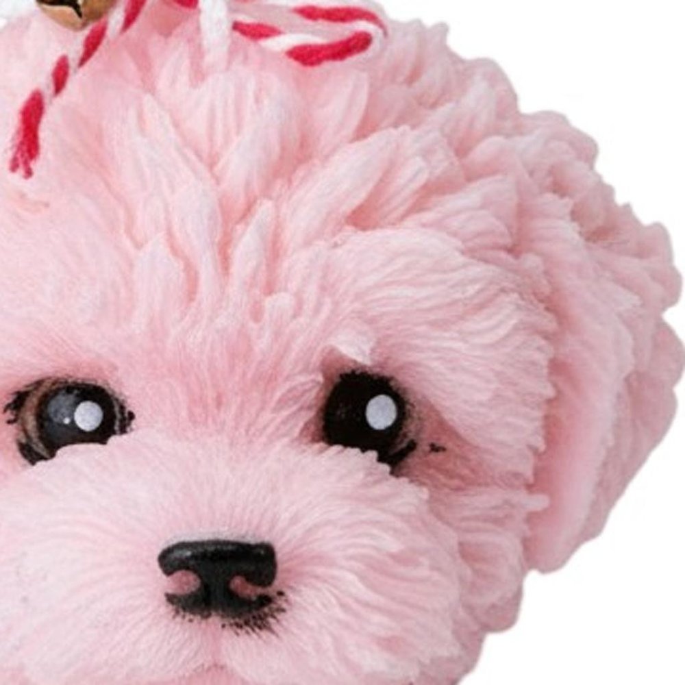 2" Pink Rose Petals Scented Dimensional Dog Candle Novelty Novelty