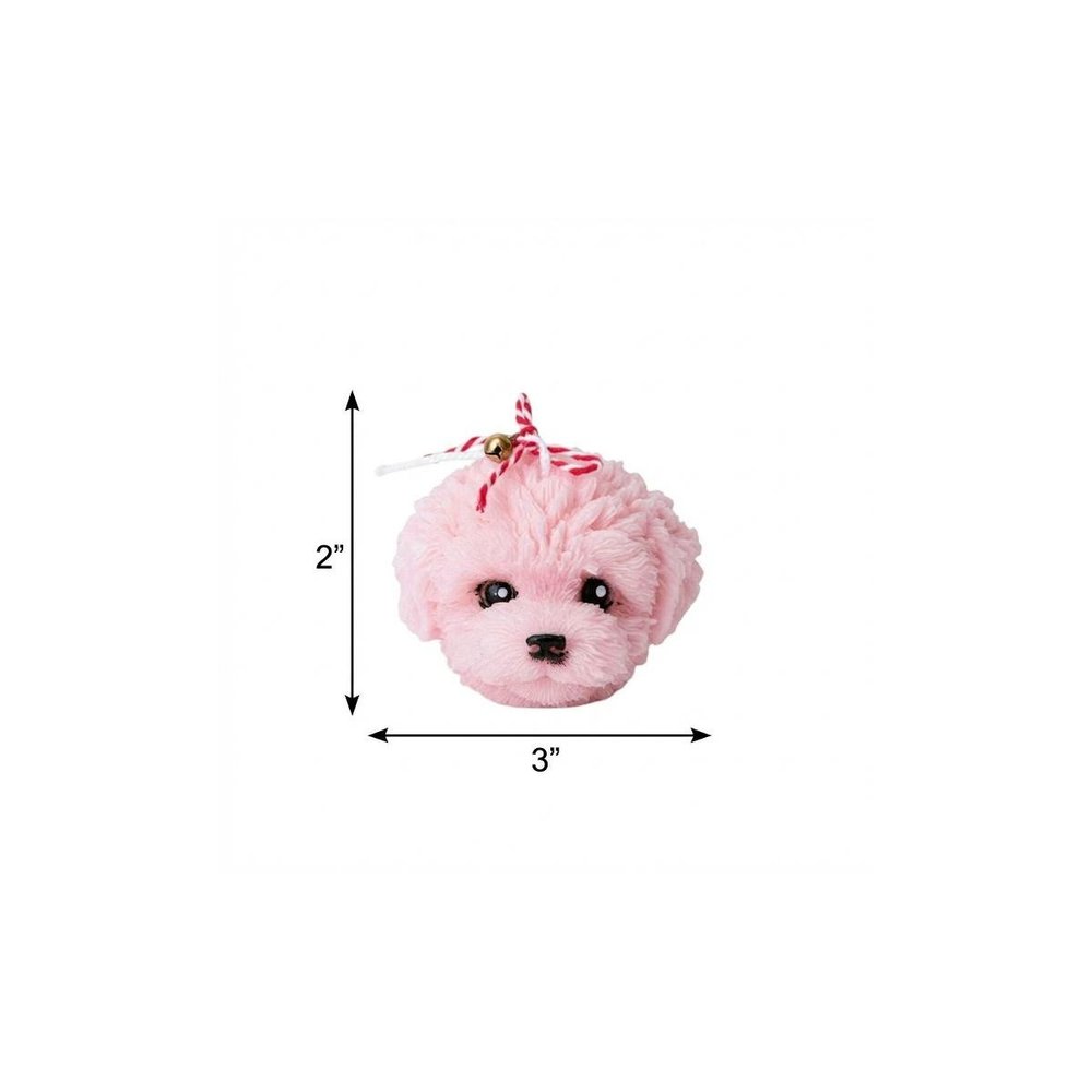2" Pink Rose Petals Scented Dimensional Dog Candle Novelty Novelty