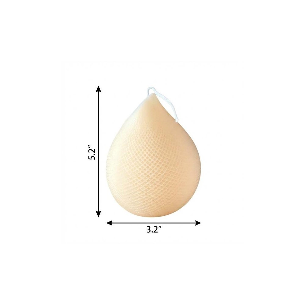 5" Peach Black Ice Scented Dimensional Teardrop Candle Novelty Novelty