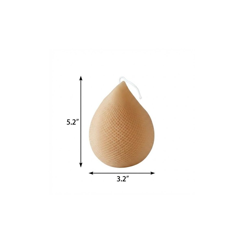 5" Brown Black Ice Scented Dimensional Teardrop Candle Novelty Novelty