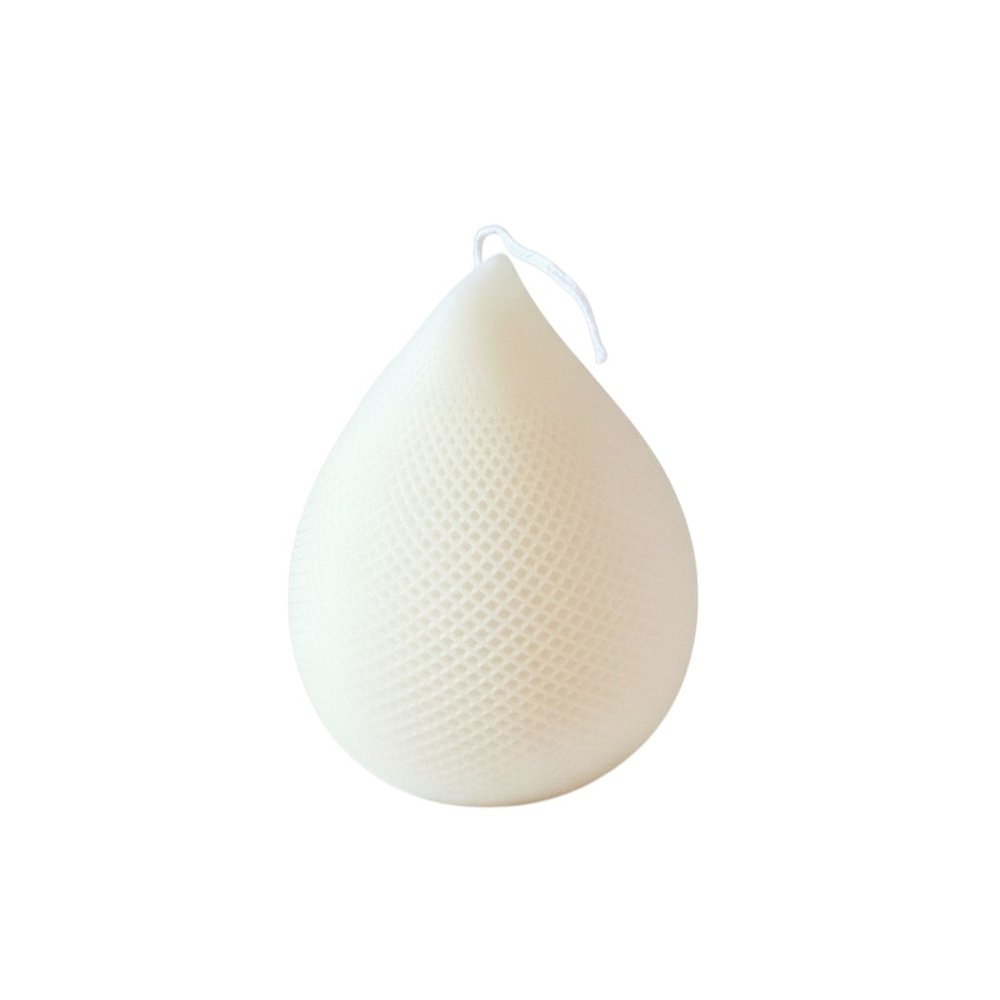 5" Ivory Black Ice Scented Dimensional Teardrop Candle Novelty Novelty