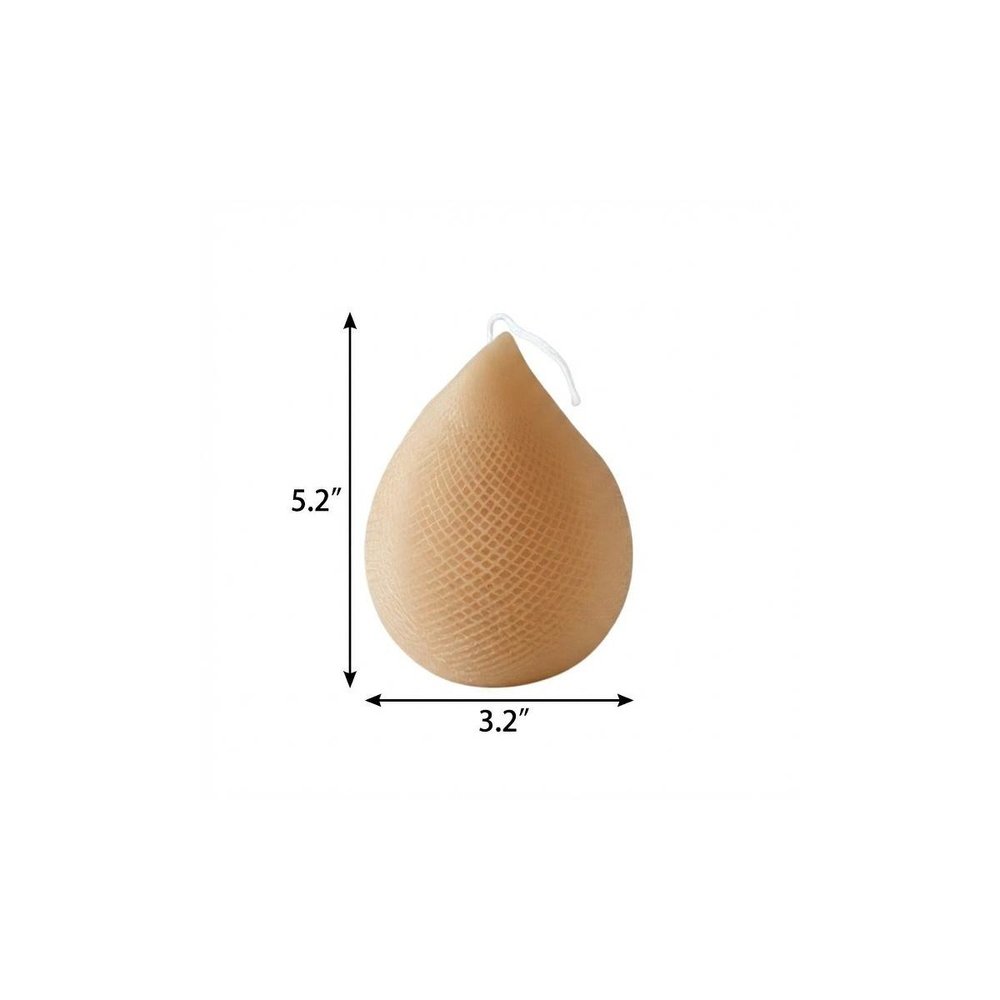 5" Brown Black Ice Scented Dimensional Teardrop Candle Novelty Novelty