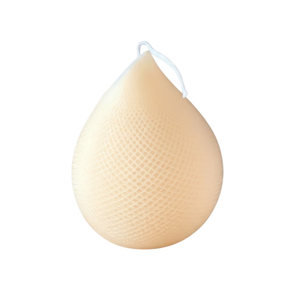 5" Peach Black Ice Scented Dimensional Teardrop Candle Novelty Novelty