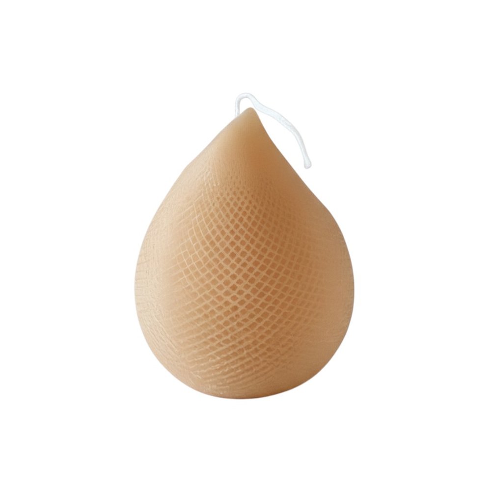 5" Brown Black Ice Scented Dimensional Teardrop Candle Novelty Novelty