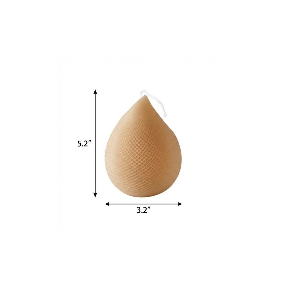 5" Brown Black Ice Scented Dimensional Teardrop Candle Novelty Novelty