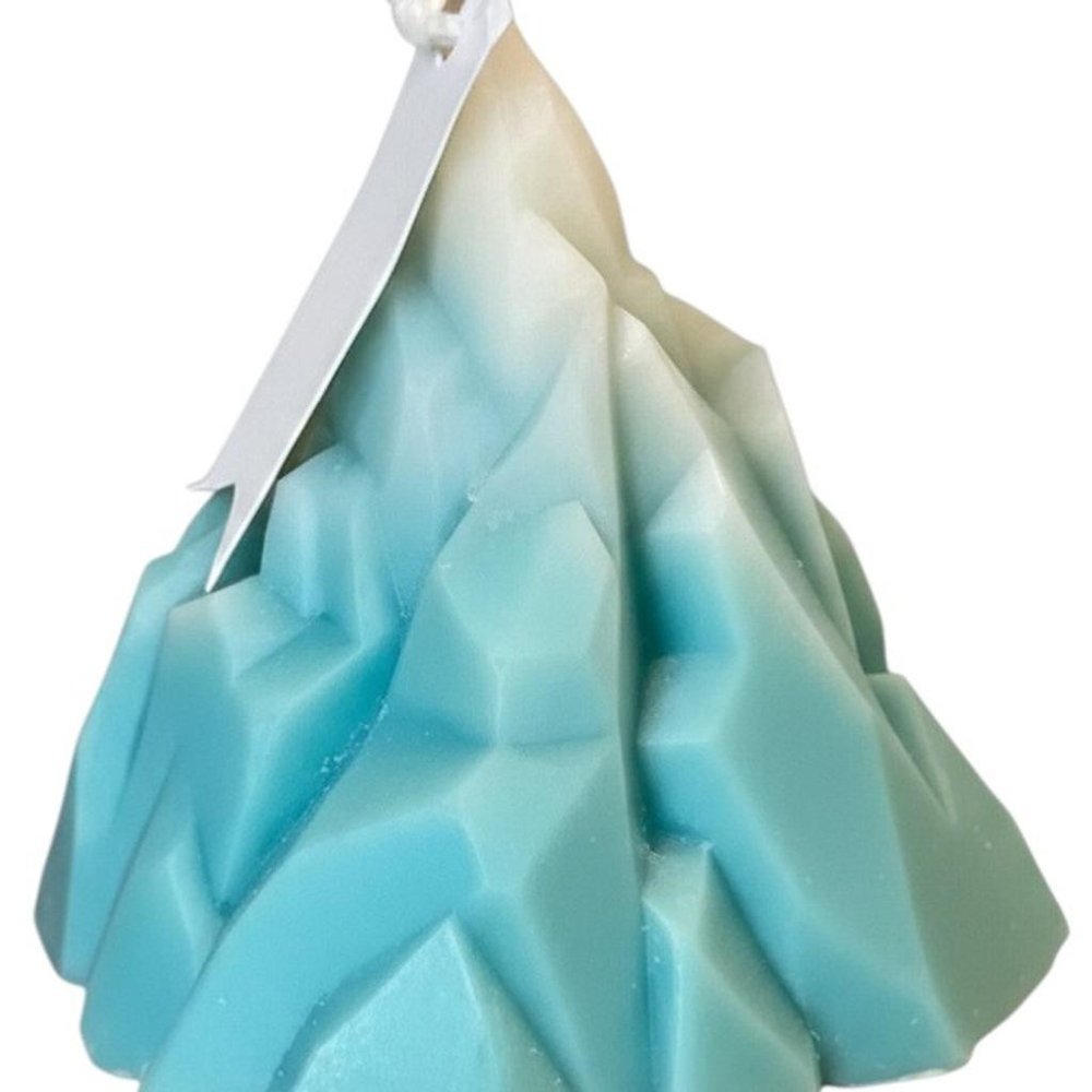 3" Blue Black Ice Scented Dimensional Iceberg Candle Novelty Novelty