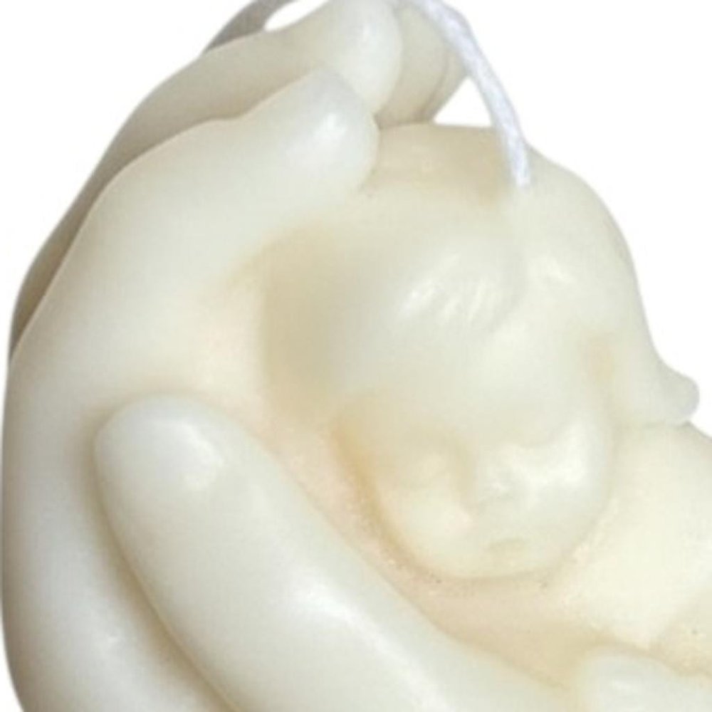 3" Ivory Unscented Baby Dimensional Candle