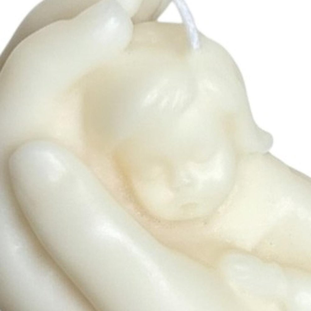 3" Ivory Black Ice Scented Baby Dimensional Candle