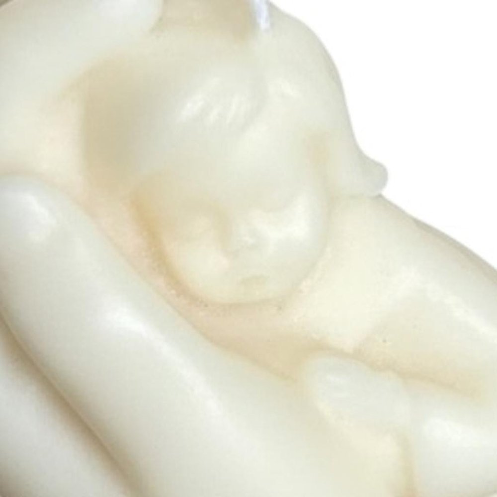 3" Ivory Black Ice Scented Baby Dimensional Candle