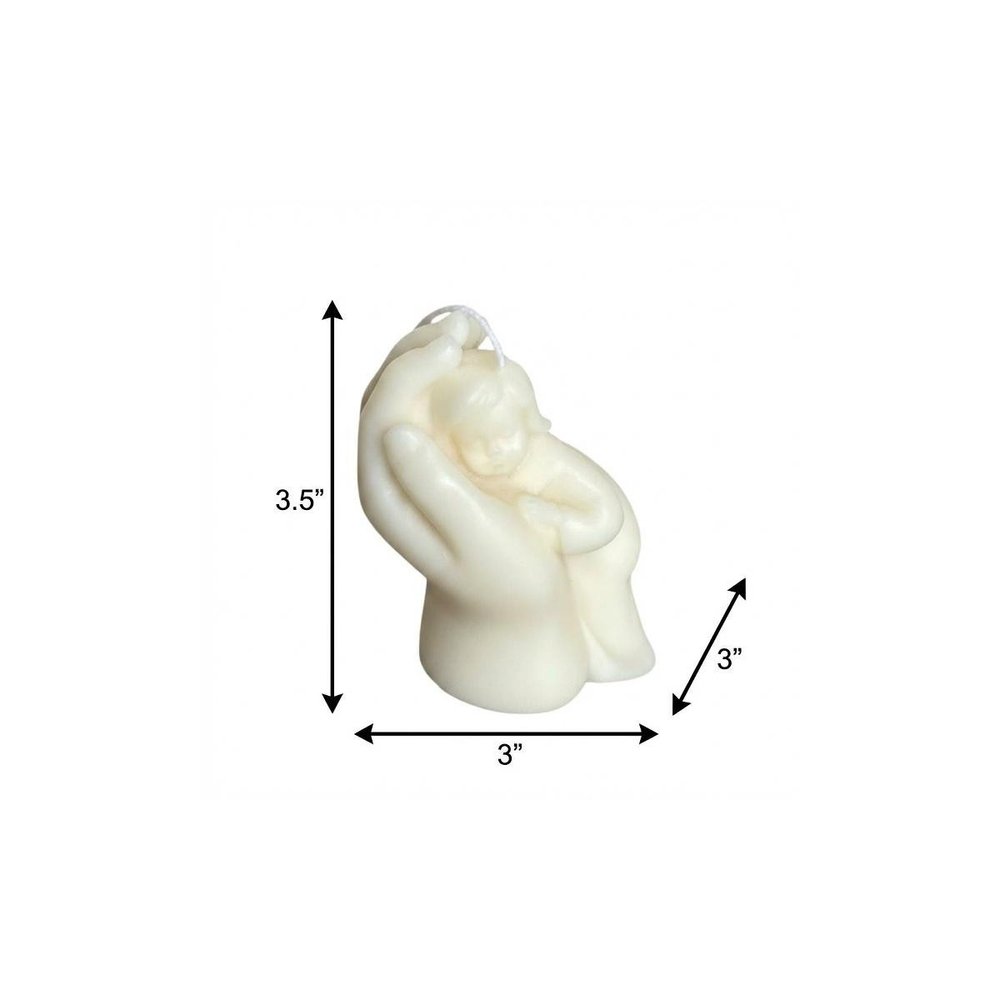 3" Ivory Black Ice Scented Baby Dimensional Candle