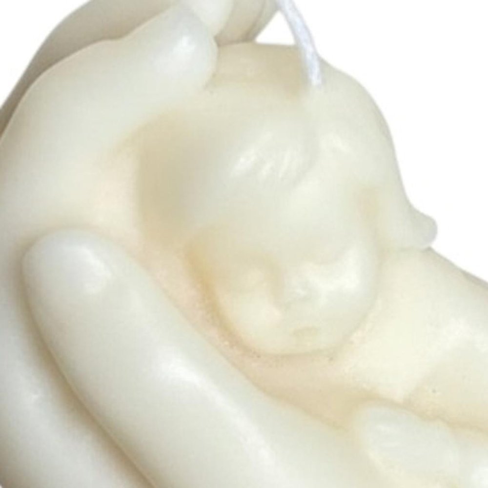 3" Ivory Black Ice Scented Baby Dimensional Candle