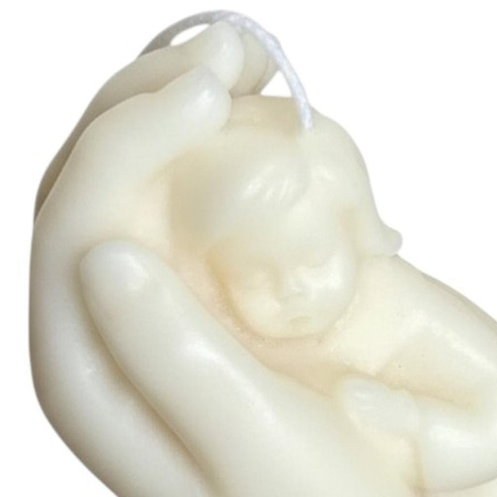 3" Ivory Black Ice Scented Baby Dimensional Candle