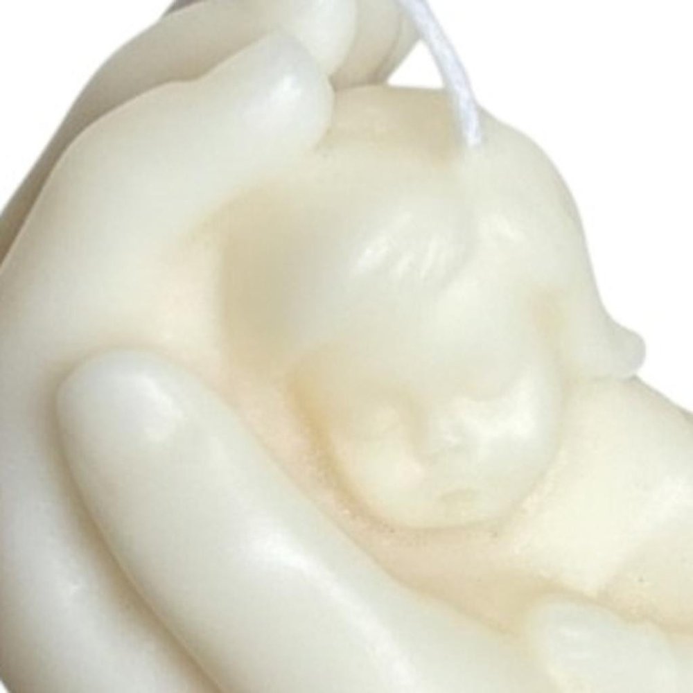 3" Ivory Black Ice Scented Baby Dimensional Candle
