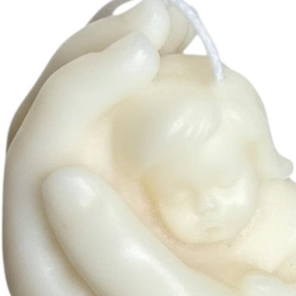 3" Ivory Black Ice Scented Baby Dimensional Candle