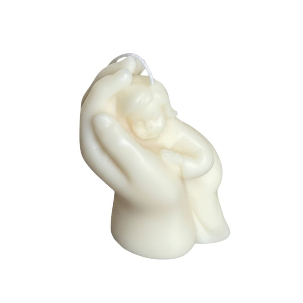 3" Ivory Black Ice Scented Baby Dimensional Candle