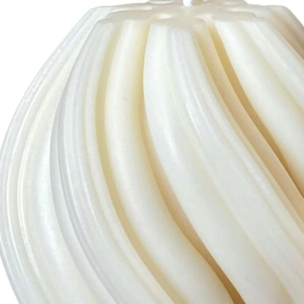 4" Ivory Rose Petals Scented Candle Cylinder Pillar