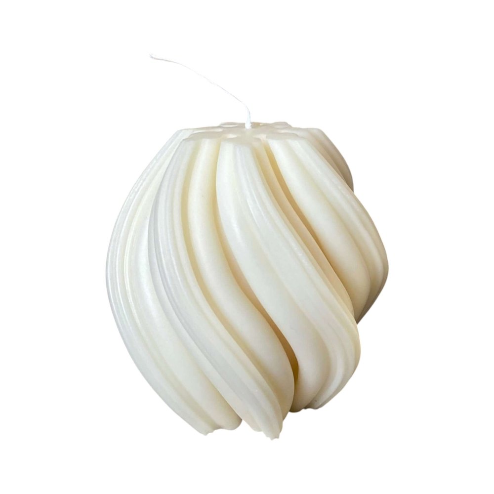 4" Ivory Rose Petals Scented Candle Cylinder Pillar