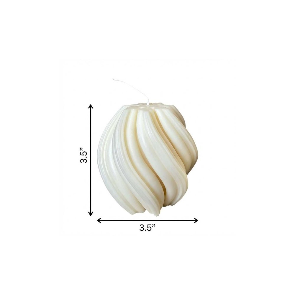 4" Ivory Rose Petals Scented Candle Cylinder Pillar
