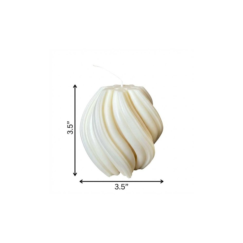 4" Ivory Rose Petals Scented Candle Cylinder Pillar