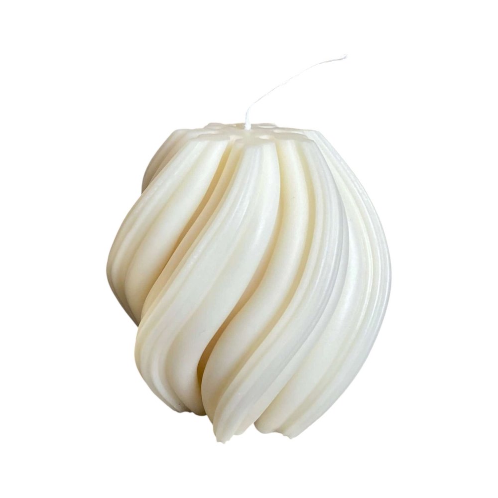 4" Ivory Rose Petals Scented Candle Cylinder Pillar