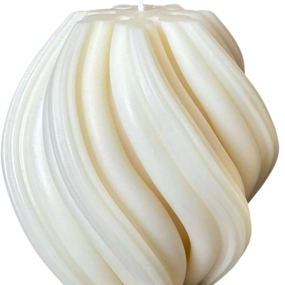 4" Ivory Rose Petals Scented Candle Cylinder Pillar