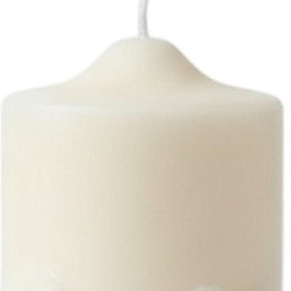 2" Ivory Unscented Candle Round Pillar