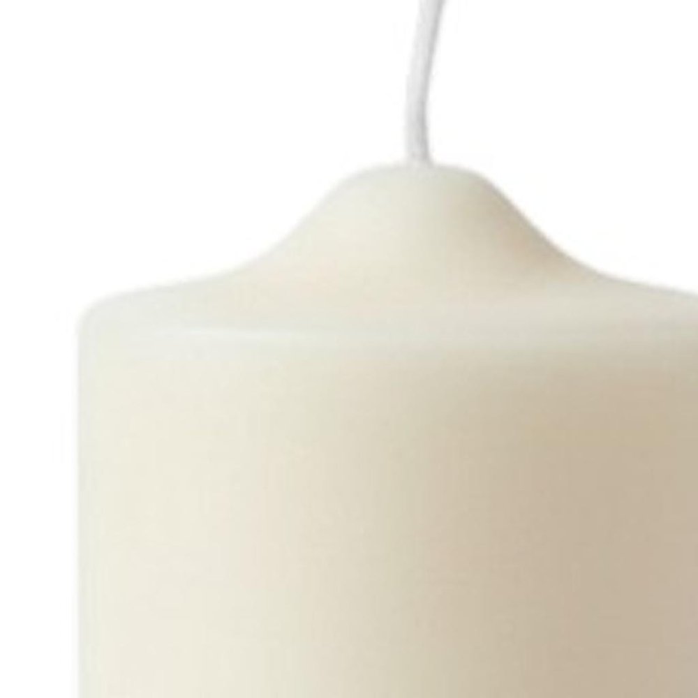 2" Ivory White Tea Scented Candle Round Pillar