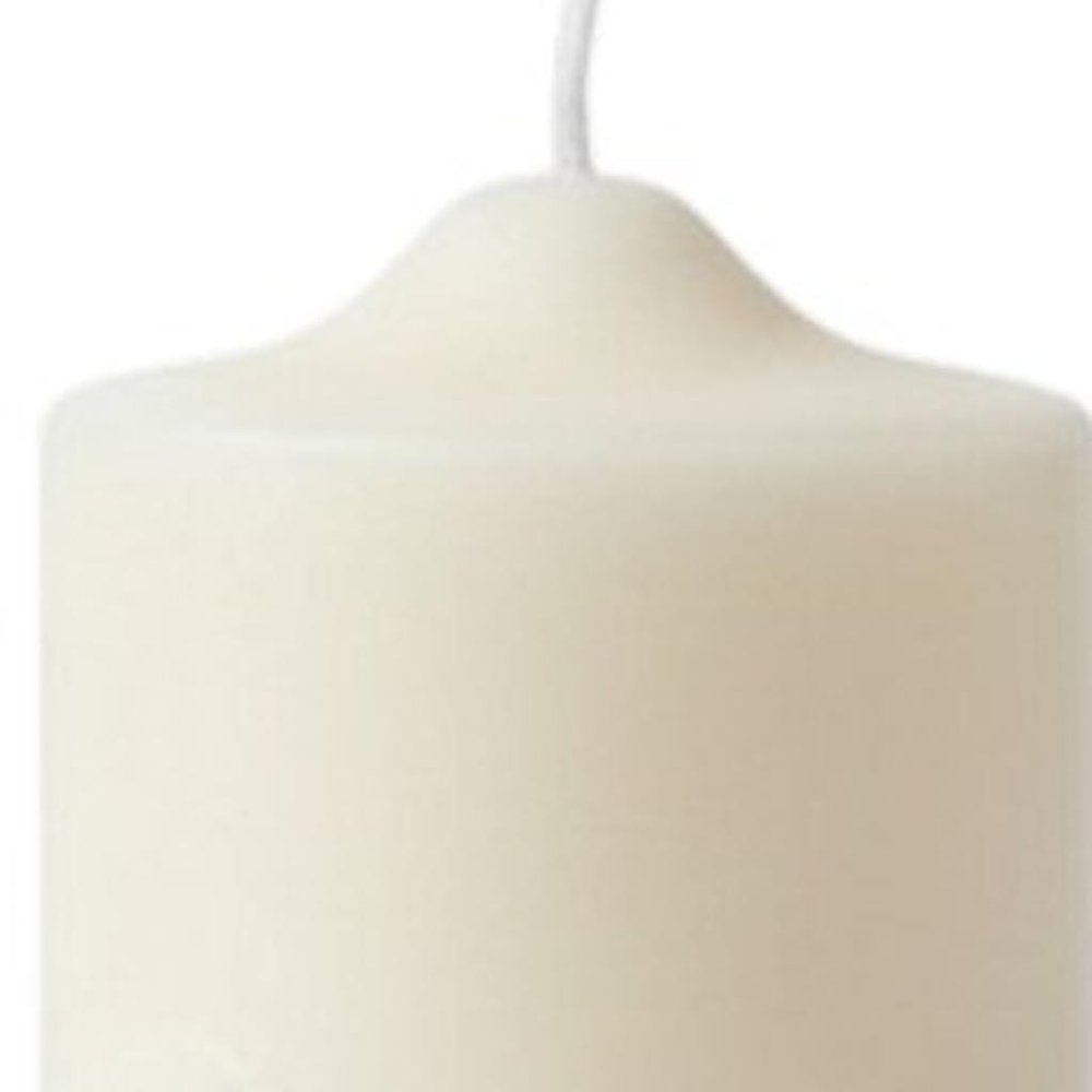 2" Ivory White Tea Scented Candle Round Pillar
