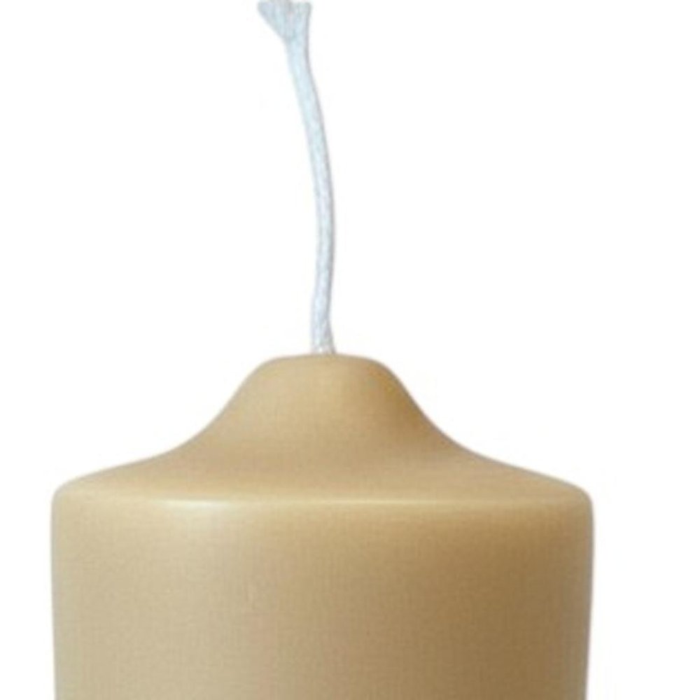 2" Almond White Tea Scented Candle Round Pillar