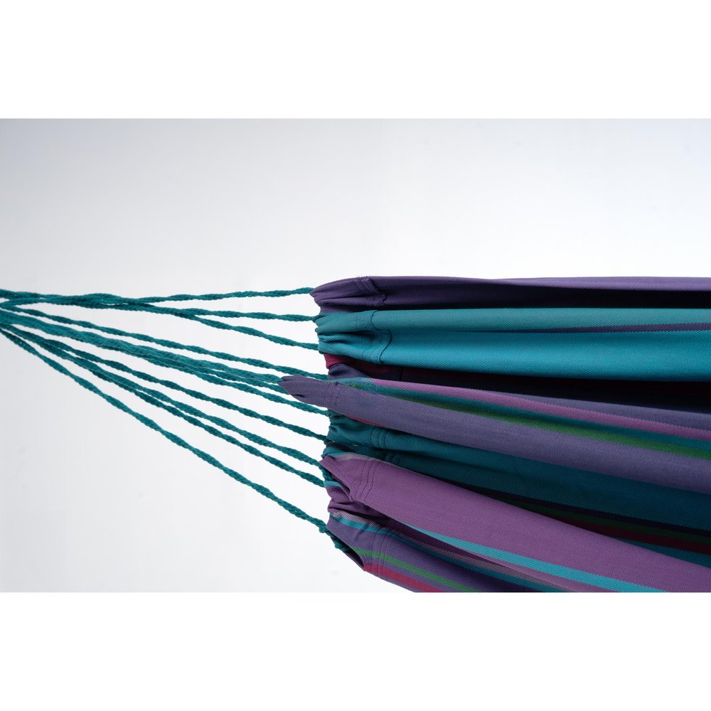 Blue And Purple Striped Single Spreader Bar Hammock