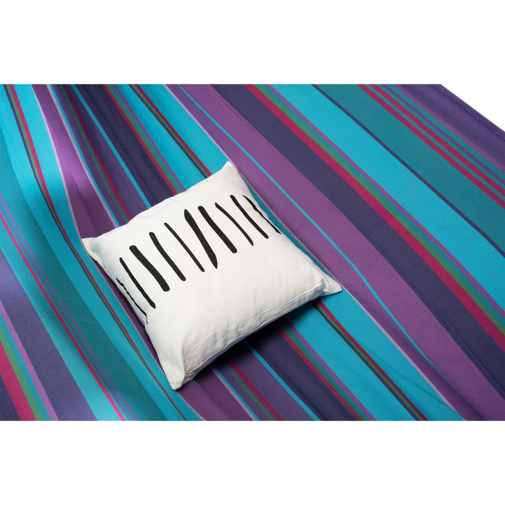 Blue And Purple Striped Single Spreader Bar Hammock
