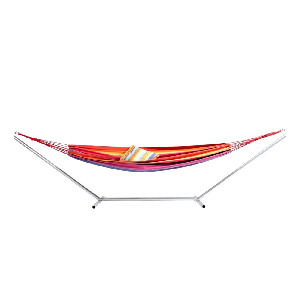 Pink Lavender Red And Yellow Striped Single Spreader Bar Hammock