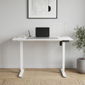 Adjustable White Wood and Steel Standing Desk