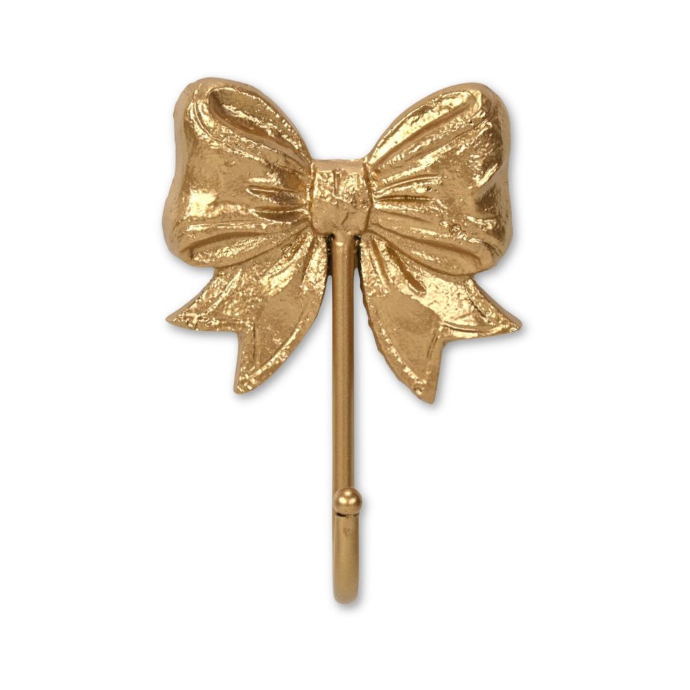 4" Gold Cast Iron Bow Wall Hook