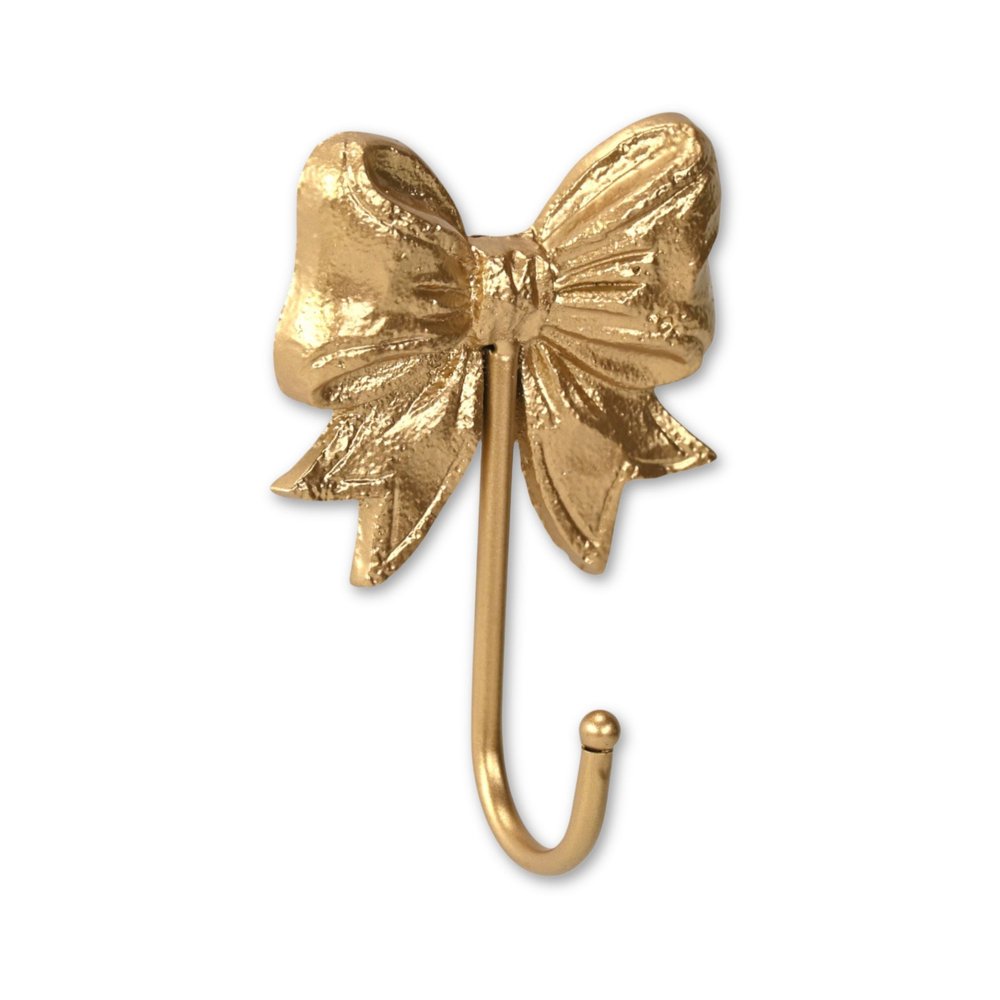 4" Gold Cast Iron Bow Wall Hook