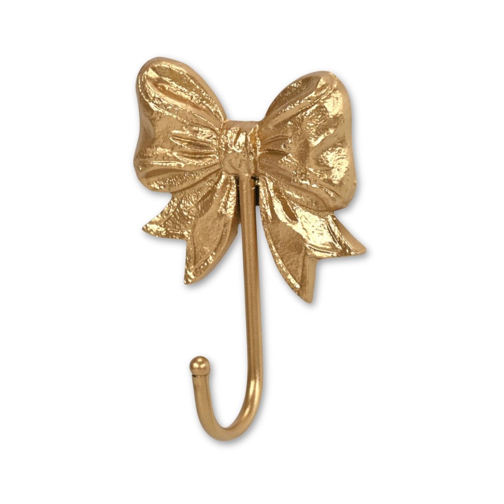 4" Gold Cast Iron Bow Wall Hook