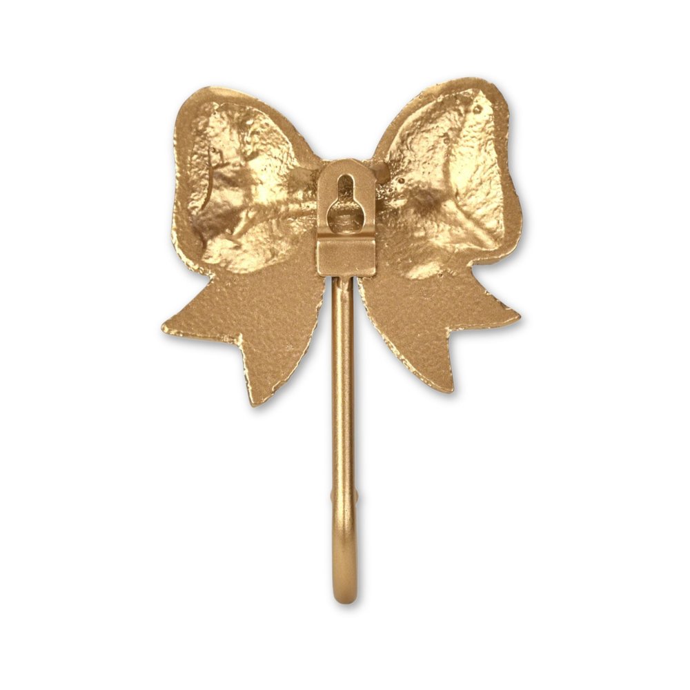 4" Gold Cast Iron Bow Wall Hook