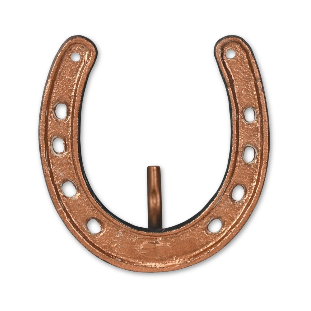 4" Antiqued Bronze Cast Iron Horseshoe Wall Hook
