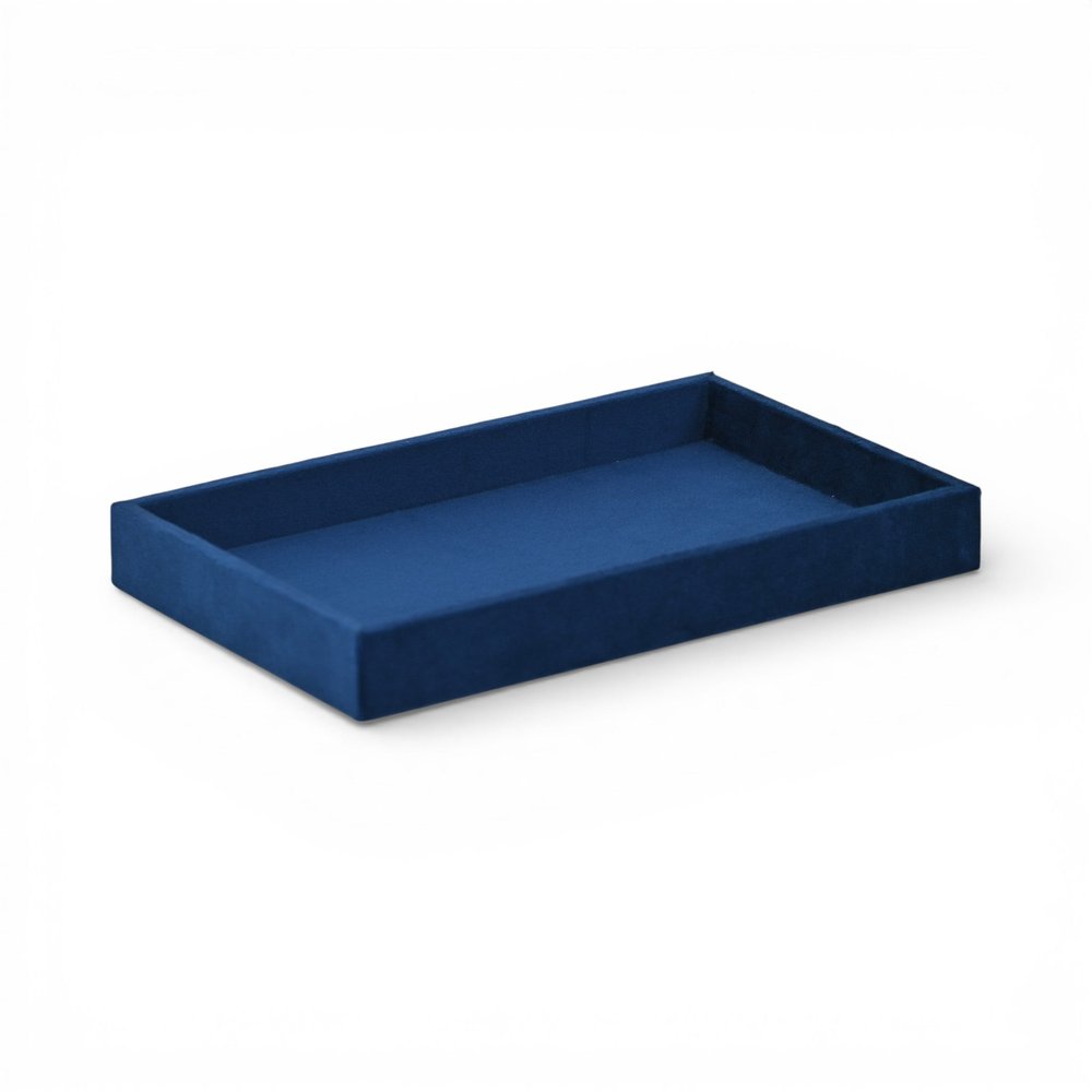 9" Blue Velvet Handmade Trinket Tray