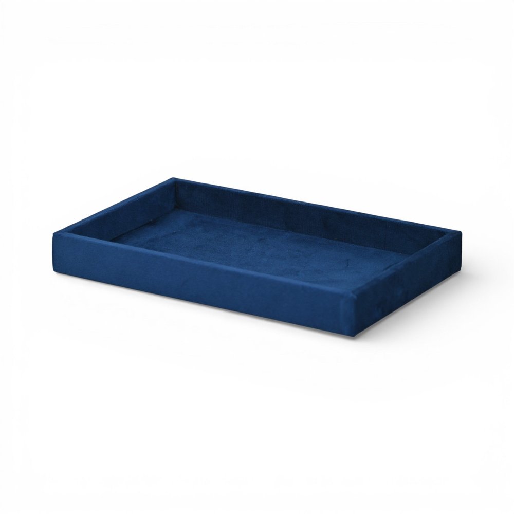 9" Blue Velvet Handmade Trinket Tray