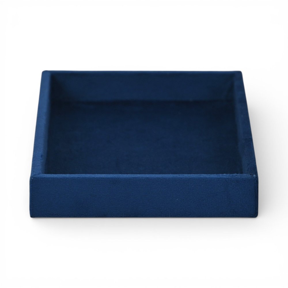 9" Blue Velvet Handmade Trinket Tray