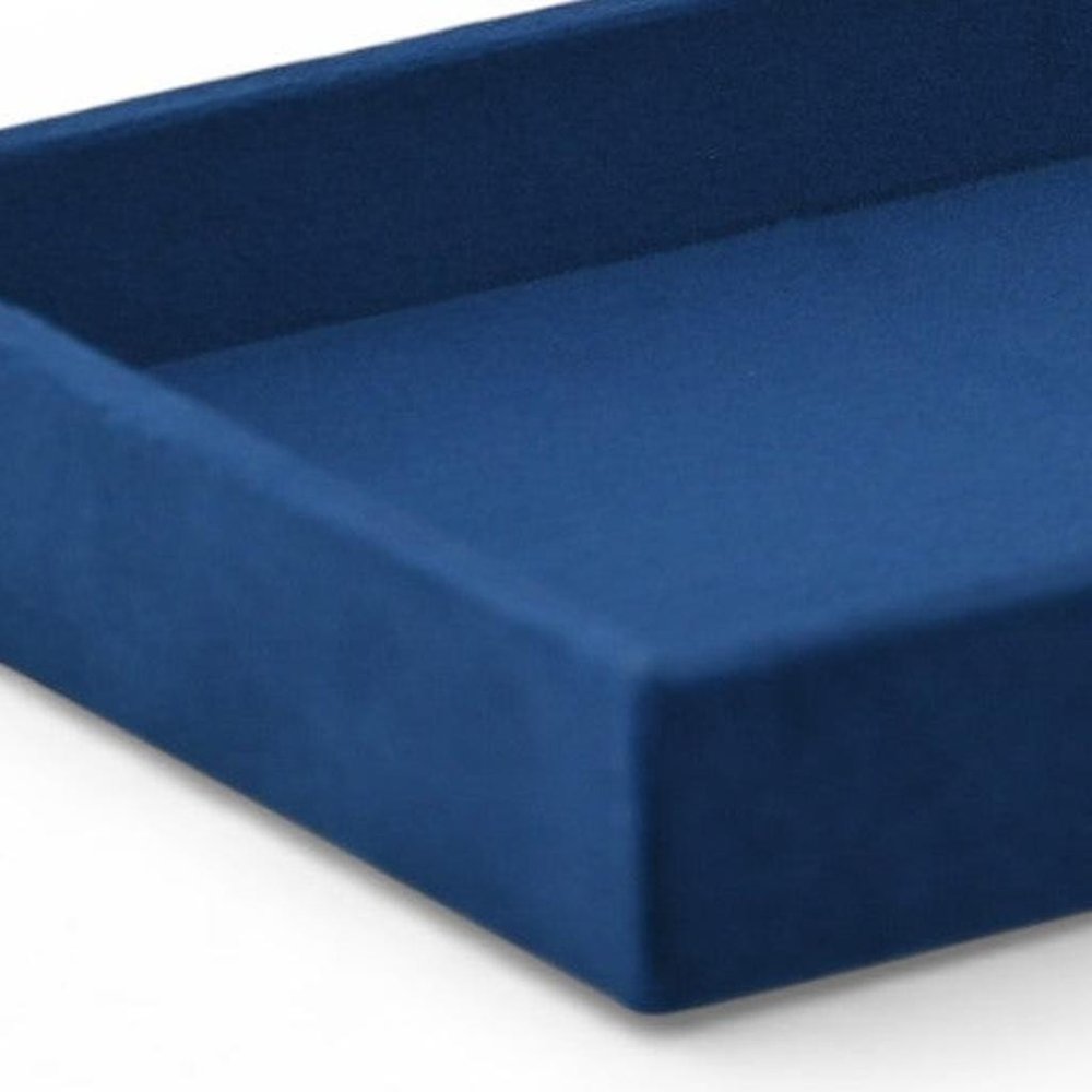 9" Blue Velvet Handmade Trinket Tray