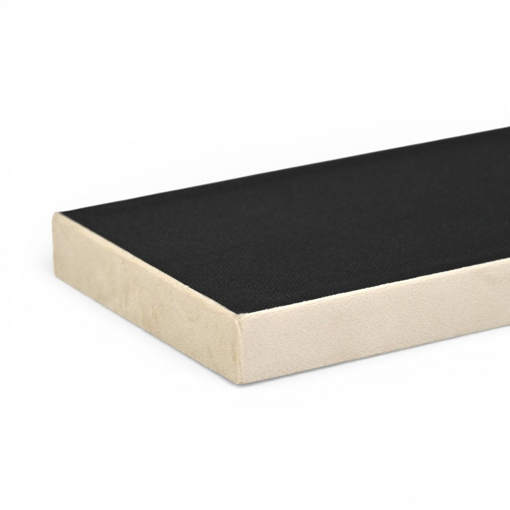 9" Cream Wood And Velvet Handmade Trinket Tray